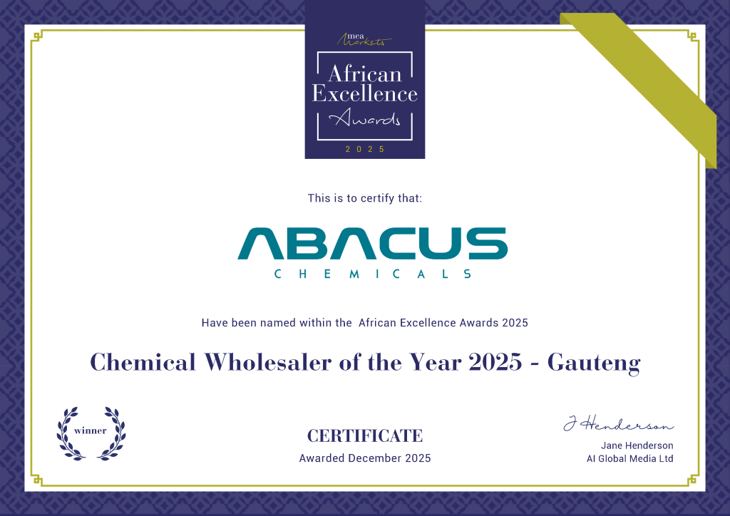 Abacus Chemicals MEA Markets African Excellence awards